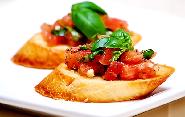 bruschetta s rajčaty